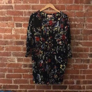 Philosophy Floral 3/4 Sleeve mini dress shirt